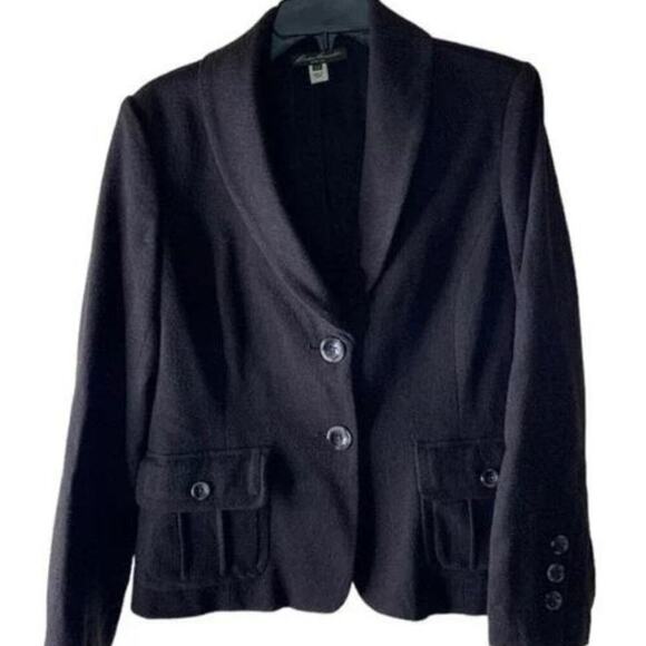 Eddie Bauer Wool Blazer Button Front Pockets Women's Size 12 Line Suit Jacket - Picture 1 of 10